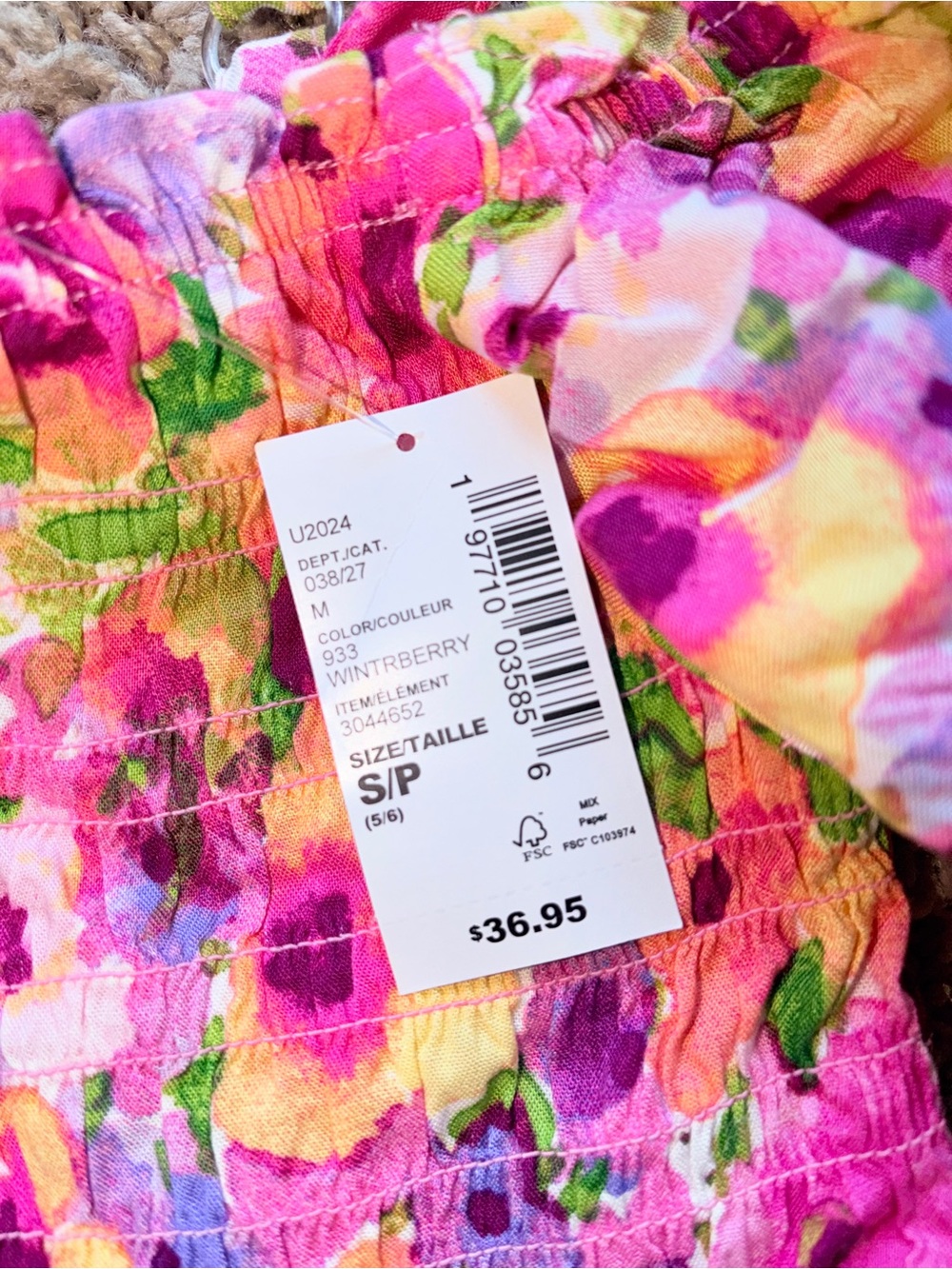 NWT The Children's Place Pink and Purple Floral Dress Flowers 5/6 New - Picture 7 of 8